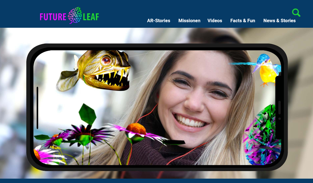 AR Medienmarke FUTURELEAF.space für Augmented Reality Stories zur Vermittlung der Nachhaltigkeitsziele