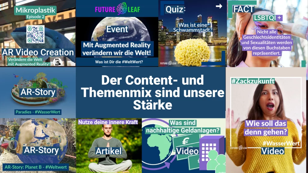 AR Medienmarke FUTURELEAF.space mit Mixed Content Strategie